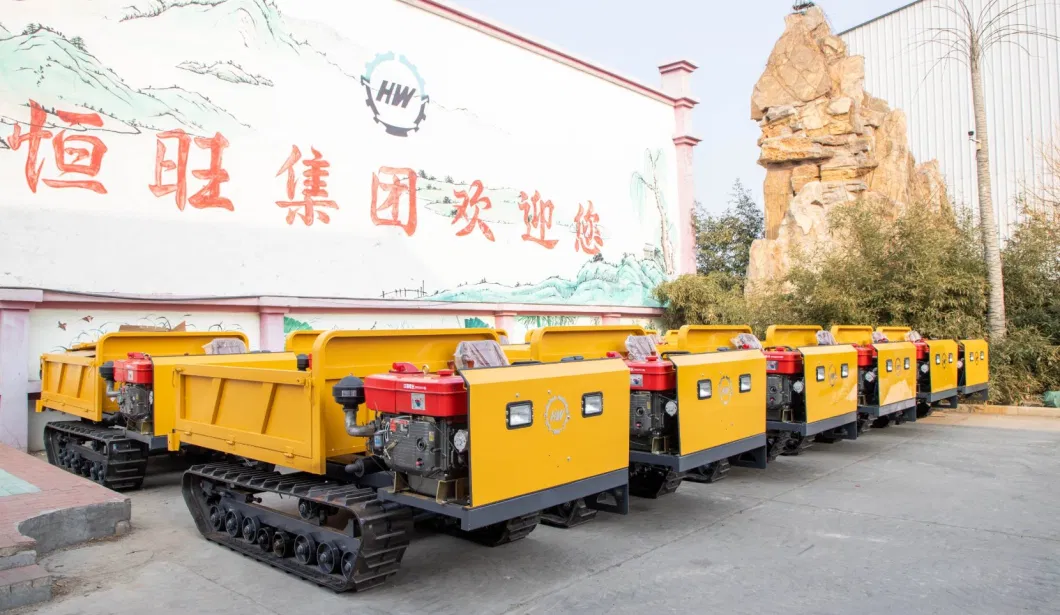 1 Ton 2 Ton 3ton Hydraulic Self Loading Transporter/Crawler Cargo Small/Mini/Micro Tipper/Dump Tracks/Dumper Use for Garden Farm/Agriculture Project